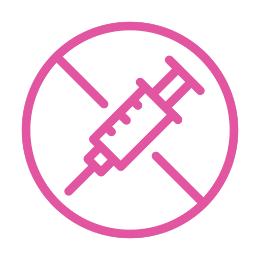 Pink line-art icon of a customer service representative wearing a headset, indicating support or help desk.