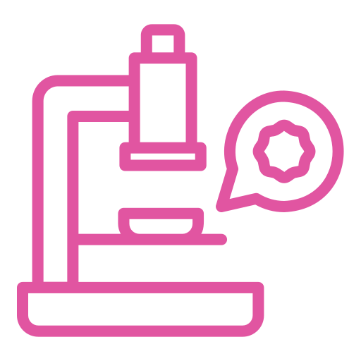 Stylized illustration of a syringe entering the uterus (female reproductive system) for reproductive health or vaccination context, pink and gray.