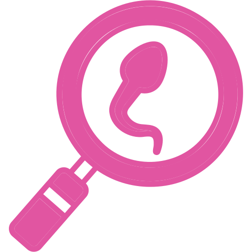Abstract pink illustration of a pencil touching a broken circular shape on a black background.